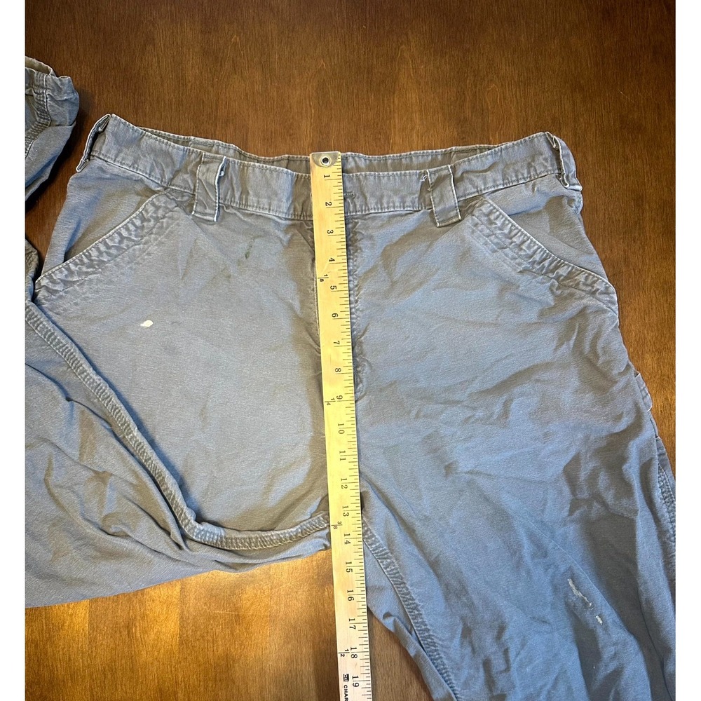 Vintage Carhartt Work Pants Men's 38 Gray Canvas Comfort Mid Rise Straight Leg - Picture 8 of 15